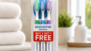 Sensodyne Sensitive Toothbrush (Buy 2 Get 1 Free) – Soft Bristles Pack of 3